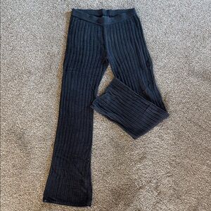 Barefoot Dreams Tall CozyChic Ultra Lite Ribbed Flare Pant size Small indigo